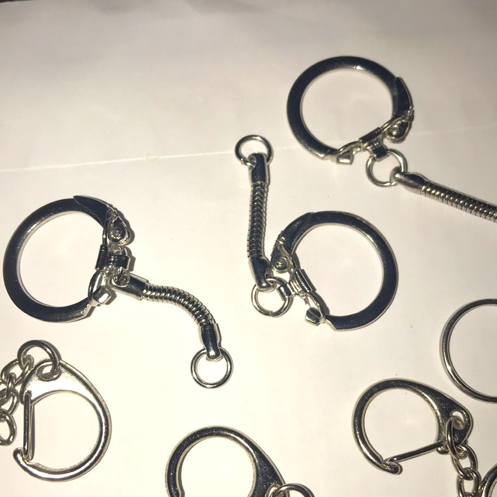FOR JACKIE Silver tone Key Chains for creating Jewelry Making - Picture 2 of 4